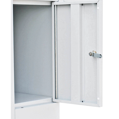 Artikelbild 4 für LÜLLMANN Schließfachschrank signalweiß 523337, 9 Schließfächer 118,5 x 50,0 x 180,0 cm, Artikelnummer 831406