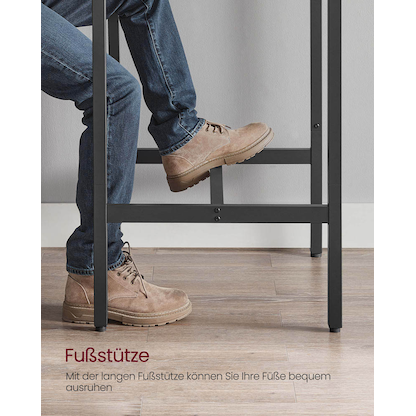 Artikelbild 6 für VASAGLE Stehtisch quadratisch Spanplatte braun 60,0 x 60,0 x 92,0 cm, 1 St., Artikelnummer 289656