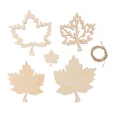 Artikelbild 1 für Rayher Holzanhänger natur Blatt, 5 St., Artikelnummer 433439