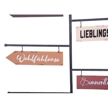 Artikelbild 2 für Garden Pleasure Gartendeko PARADIES Metall bunt Wegweiser: rechteckig 23,5×6,0×0,1 cm (LxBxH) 54,0 x 125,0 cm, 1 St., Artikelnummer 544043