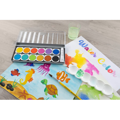 Artikelbild 3 für EBERHARD FABER Winner Wasserfarbkasten 12 Farben, Artikelnummer 168902