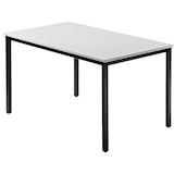 Artikelbild 1 für HAMMERBACHER Konferenztisch VDQ12 lichtgrau rechteckig, Vierkantrohr schwarz, 120,0 x 80,0 x 72,0 cm, Artikelnummer 832071