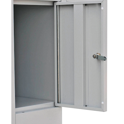 Artikelbild 4 für LÜLLMANN Schließfachschrank lichtgrau 523330, 9 Schließfächer 118,5 x 50,0 x 180,0 cm, Artikelnummer 831425