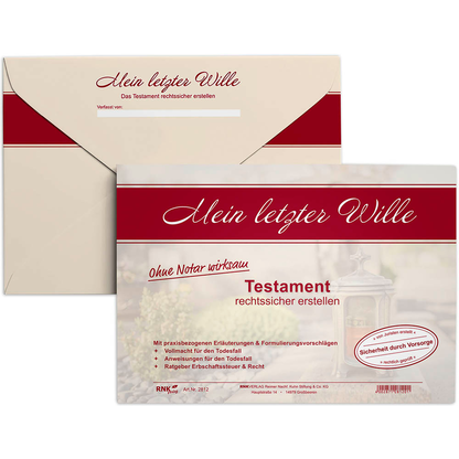 Artikelbild 4 für RNK-Verlag Testament Formulare 2812, 1 St., Artikelnummer 620688