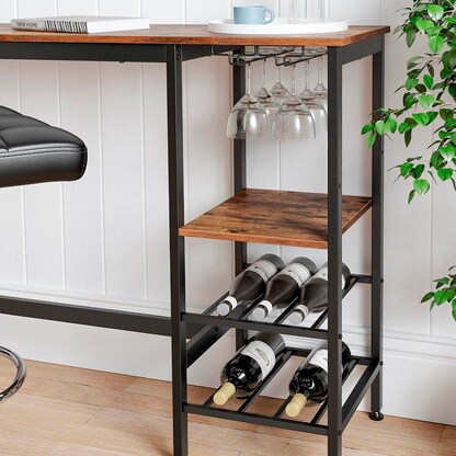 Artikelbild 6 für VASAGLE Bistrotisch rechteckig Spanplatte braun 110,0 x 40,0 x 90,0 cm, 1 St., Artikelnummer 290456