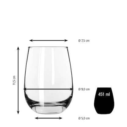 Artikelbild 3 für Libbey® Trinkgläser Stemless 451,0 ml, 12 St., Artikelnummer 645238