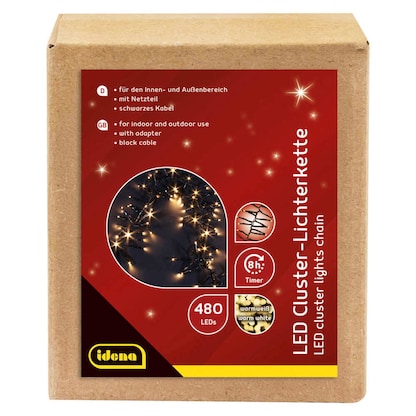 Artikelbild 3 für Idena 480er LED Lichterkette schwarz 14,5 m, 1 St., Artikelnummer 676553