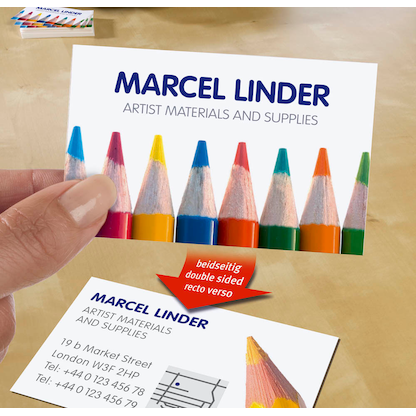 Artikelbild 2 für AVERY Zweckform Visitenkarten C32026-25 satiniert weiß 270 g/qm, 250 St., Artikelnummer 951111