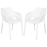 Artikelbild 1 für Garden Pleasure Gartenstühle mit Armlehnen LAURIA weiß, 2 St., Artikelnummer 796447