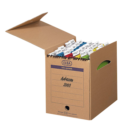 Artikelbild 3 für ELBA Archivboxen tric system braun 24,0 x 34,1 x 31,5 cm, 6 St., Artikelnummer 748640