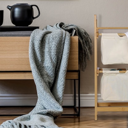 Artikelbild 4 für relaxdays Wäschesortierer hellbraun, 1 St., Artikelnummer 393221