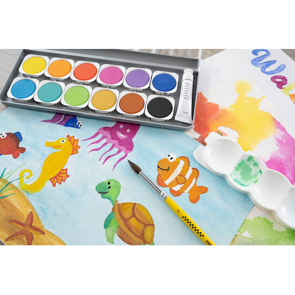 Artikelbild 5 für EBERHARD FABER Winner Wasserfarbkasten 12 Farben, Artikelnummer 168902