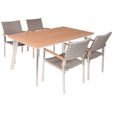 Artikelbild 1 für Garden Pleasure Sitzgruppe LIVORNO grau, silber Kunststoff, Metall, Artikelnummer 796456