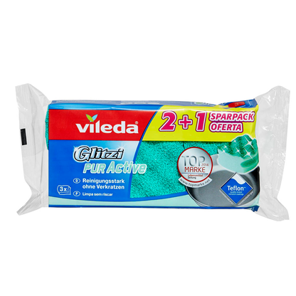 Artikelbild 4 für vileda Glitzi PUR Active Topfreiniger, 3 St., Artikelnummer 583265