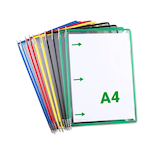 Artikelbild 1 für tarifold Sichttafeln DIN A4 farbsortiert, Öffnung seitlich, 20 St., Artikelnummer 703328