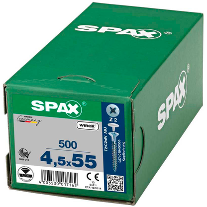Artikelbild 7 für SPAX® Universalschrauben Z2 Senkkopf WIROX 0271010450555 4,5 mm x 55 mm, 500 St., Artikelnummer 394789