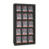 Artikelbild 1 für Gürkan Prospektregal schwarz DIN A4 100,0 x 42,0 x 195,0 cm, 1 St., Artikelnummer 564942