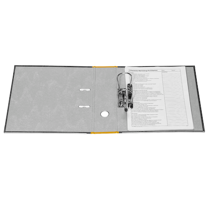 Artikelbild 6 für AKTION: LEITZ 1080 Ordner gelb marmoriert Karton 8,0 cm DIN A4, 10 St., Artikelnummer 653818