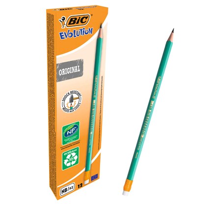 Artikelbild für BIC ECOlutions EVOLUTION 655 Bleistifte HB grün mit Radierer, 12 St., Artikelnummer 820858