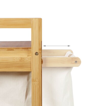 Artikelbild 6 für relaxdays Wäschesortierer hellbraun, 1 St., Artikelnummer 393221