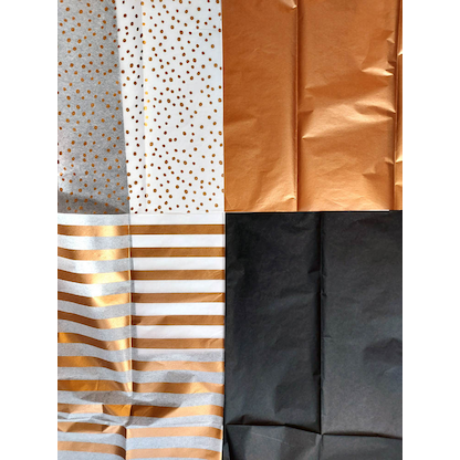 Artikelbild 2 für artoz Seidenpapier sortiert kupfer/schwarz/weiß, 50,0 x 70,0 cm, Artikelnummer 832251