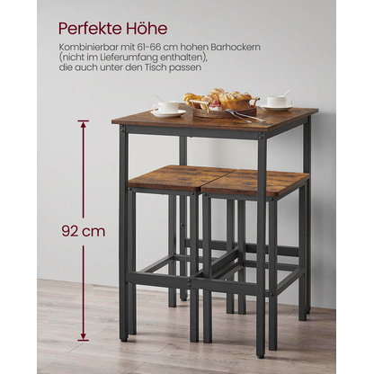 Artikelbild 7 für VASAGLE Stehtisch quadratisch Spanplatte braun 60,0 x 60,0 x 92,0 cm, 1 St., Artikelnummer 289656