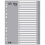 Artikelbild 1 für VON LEITZ Register DIN A4 Überbreite A-Z grau-weiß 20-teilig, 1 Satz, Artikelnummer 635837