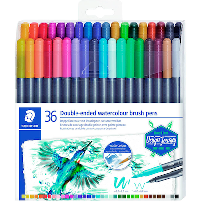 Artikelbild für STAEDTLER 3001 Brush-Pens farbsortiert, 36 St., Artikelnummer 272387