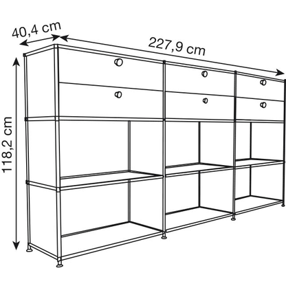 Artikelbild 2 für viasit Sideboard System4, 83913 weiß 227,9 x 40,4 x 118,2 cm, 1 St., Artikelnummer 504326