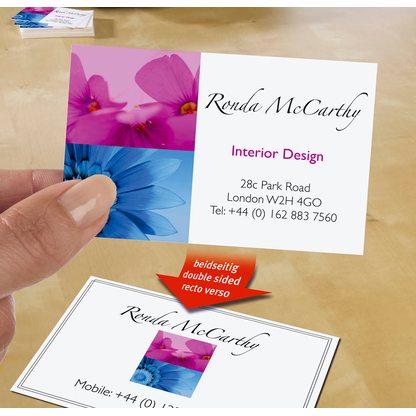 Artikelbild 2 für AVERY Zweckform Visitenkarten C32028-25 hochglänzend weiß 240 g/qm, 200 St., Artikelnummer 951152