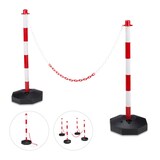 Artikelbild 1 für relaxdays Absperrpfosten weiß/rot, 2 St., Artikelnummer 474052