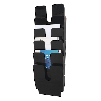 Artikelbild 6 für DURABLE Wandprospekthalter Flexiplus schwarz DIN A4 hoch 6 Fächern 24,7 x 10,0 x 74,5 cm, 1 St., Artikelnummer 481804