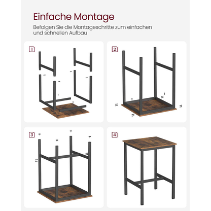 Artikelbild 9 für VASAGLE Stehtisch quadratisch Spanplatte braun 60,0 x 60,0 x 92,0 cm, 1 St., Artikelnummer 289656
