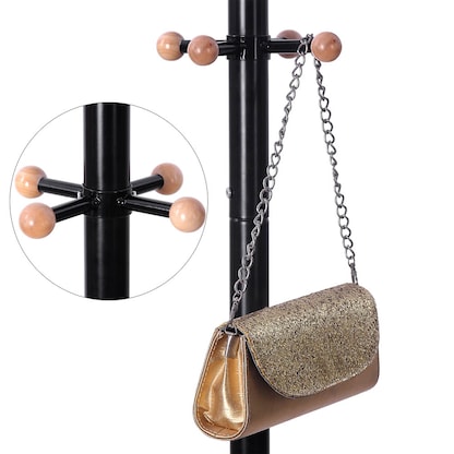 Artikelbild 7 für SONGMICS Kleiderständer RCR17B schwarz Metall 8 Haken 49,0 x 176,0 cm, Artikelnummer 439826