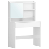 Artikelbild 1 für VASAGLE Schminktisch rechteckig Spanplatte weiß 70,0 x 40,0 x 136,0 cm, 1 St., Artikelnummer 759539