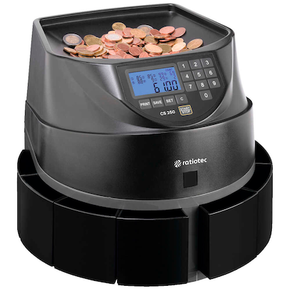 Artikelbild für ratiotec Münzzähl- und Sortiermaschine CS 250, 1 St., Artikelnummer 394318