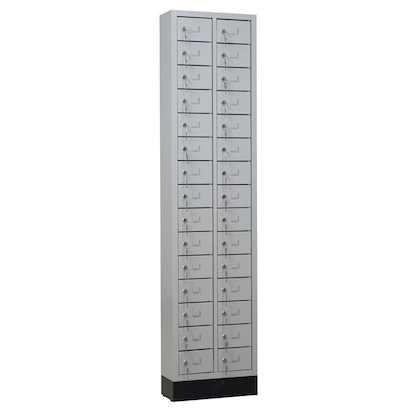 Artikelbild 3 für Gürkan Schließfachschrank lichtgrau 111526, 30 Schließfächer 46,0 x 20,0 x 195,0 cm, Artikelnummer 561086