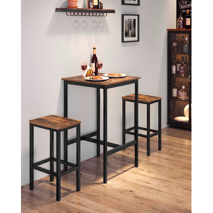 Artikelbild 3 für VASAGLE Stehtisch quadratisch Spanplatte braun 60,0 x 60,0 x 92,0 cm, 1 St., Artikelnummer 289656