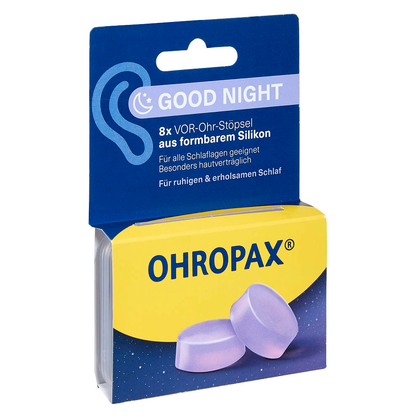 Artikelbild 2 für OHROPAX® Gute Nacht Ohrstöpsel 23 dB Silikon, 8 St., Artikelnummer 463097