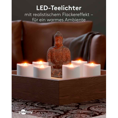 Artikelbild 3 für goobay LED-Teelichter weiß, 6 St., Artikelnummer 725436