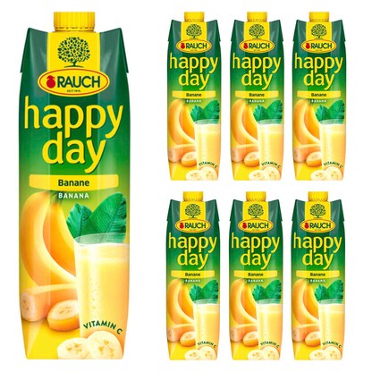 Artikelbild für happy day Fruchtnektar Banane 6x 1,0 l, Artikelnummer 533057
