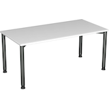 Artikelbild 1 für geramöbel Flex höhenverstellbarer Schreibtisch lichtgrau, anthrazit rechteckig, 4-Fuß-Gestell grau 160,0 x 80,0 cm, Artikelnummer 879852