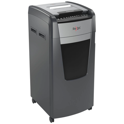 Artikelbild für Rexel Optimum AutoFeed+ 600M Aktenvernichter mit Partikelschnitt P-5, 2 x 15 mm, bis 600 Blatt, schwarz, Artikelnummer 429847