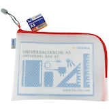 Artikelbild 1 für HERMA Reißverschlussbeutel DIN A5 transparent/rot, 1 St., Artikelnummer 555092