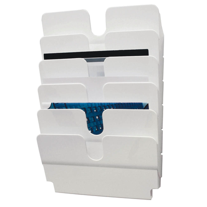 Artikelbild 2 für DURABLE Wandprospekthalter Flexiplus weiß DIN A4 quer 6 Fächern 34,0 x 10,0 x 52,0 cm, 1 St., Artikelnummer 483826