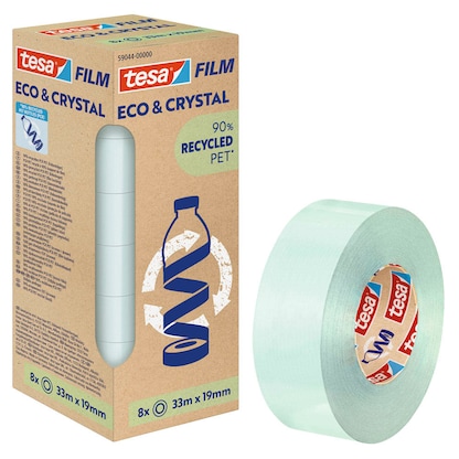 Artikelbild für tesa ECO & CRYSTAL Klebefilm transparent 19,0 mm x 33,0 m 8 Rollen, Artikelnummer 176857