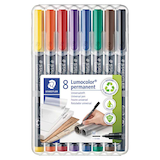 Artikelbild 1 für STAEDTLER Lumocolor Folienstifte-Set farbsortiert permanent, 8 St., Artikelnummer 147702