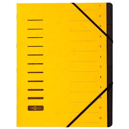 Artikelbild für PAGNA Ordnungsmappe Ordnungsmappen 12 Fächer gelb, 1 St., Artikelnummer 370643