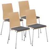 Artikelbild 1 für Nowy Styl Schalenstühle Cafe VII buche, grau Holz, 4 St., Artikelnummer 477733