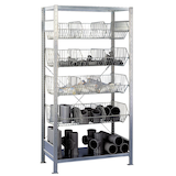 Artikelbild 1 für SCHULTE Drahtkorb-Schwerlastregal 13672 silber, verzinkt 100,0 x 50,0 x 200,0 cm, Artikelnummer 855135